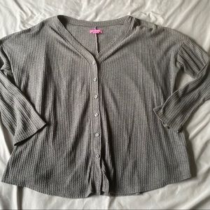 Ribbed Button Down Shirt